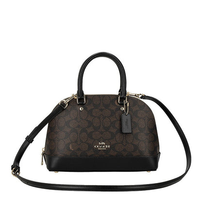 コーチ ハンドバッグ レディース ブランド COACH CCQ26 IMXAQ 27583 ダークブラウン/ブラック 軽量 小さめ 手提げ 高級 おしゃれ プレゼント 女性 実用的 かわいい