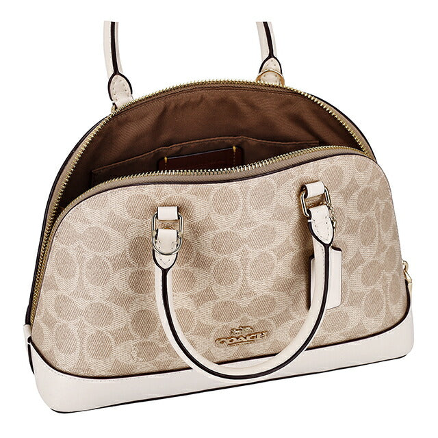 コーチ ハンドバッグ レディース ブランド COACH 27583 2WAY CCQ26 IMXDM 1 ライトベージュ ホワイト バッグ CCQ26-IMXDM-1
