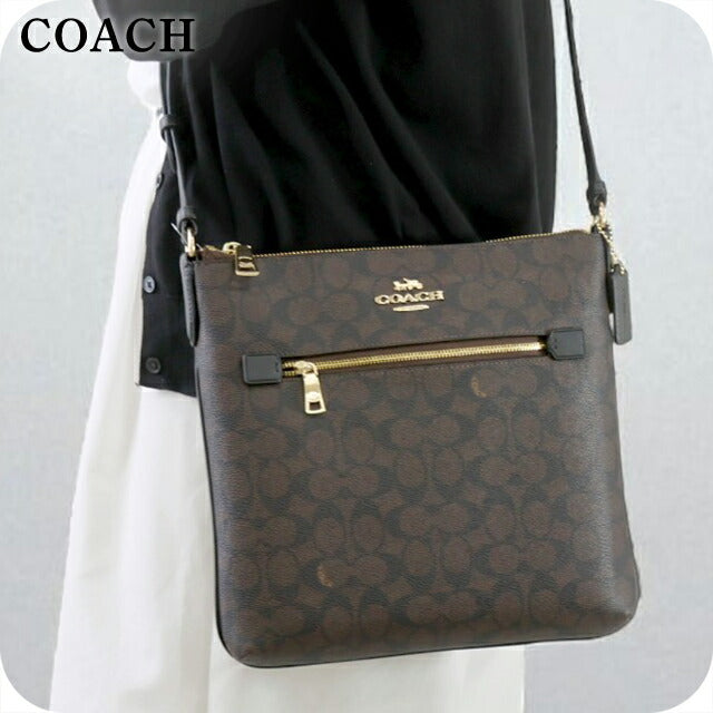 コーチ ショルダーバッグ レディース ブランド COACH CCQ27 IMXAQ ダークブラウン/ブラック 斜めがけ 高級 おしゃれ プレゼント 女性 実用的 かわいい