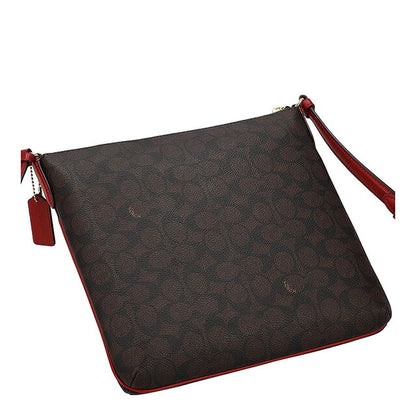 コーチ ショルダーバッグ レディース ブランド COACH CCQ27 IMXD0 ダークブラウン/レッド 斜めがけ 高級 おしゃれ プレゼント 女性 実用的 かわいい