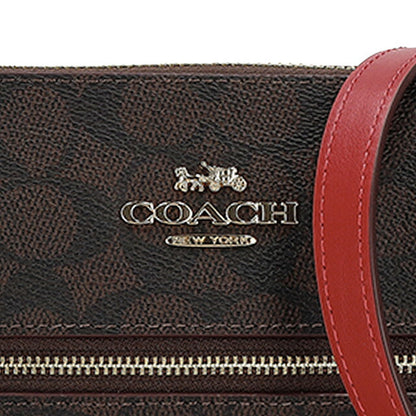 コーチ ショルダーバッグ レディース ブランド COACH CCQ27 IMXD0 ダークブラウン/レッド 斜めがけ 高級 おしゃれ プレゼント 女性 実用的 かわいい