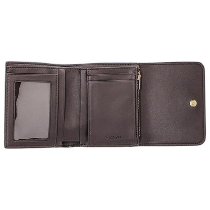 コーチ 三つ折り財布 メンズ レディース ブランド COACH シグネチャー CE930 IMAA8 1 ブラック/ブラウン CE930-IMAA8-1