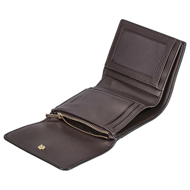 コーチ 三つ折り財布 メンズ レディース ブランド COACH シグネチャー CE930 IMAA8 1 ブラック/ブラウン CE930-IMAA8-1