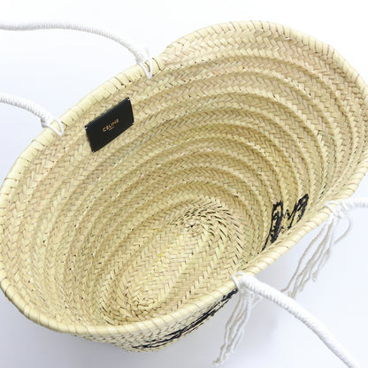 セリーヌ カゴバッグ ユニセックス ラフィア モロッコ 19271 ベージュ系 バッグ CEL19271021