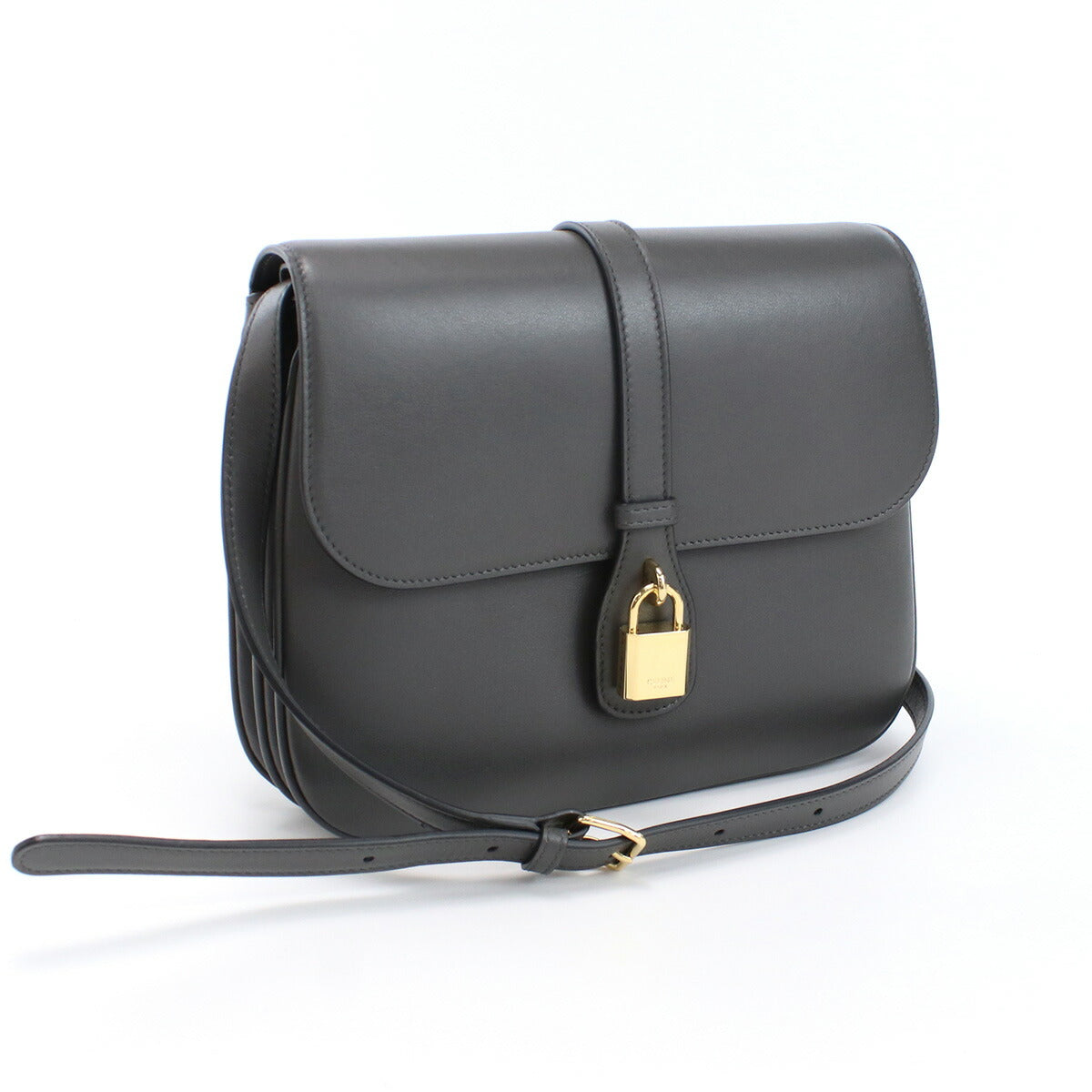 セリーヌ 斜め掛けショルダーバッグ レディース カーフスキン イタリア 19658 グレー系 バッグ CEL19658011