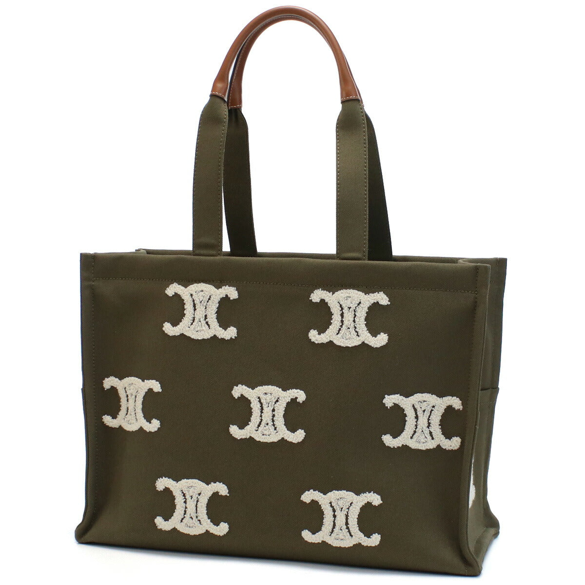 セリーヌ トートバッグ レディース キャンバス カーフ イタリア 19676 KHAKI カーキ バッグ CEL19676011