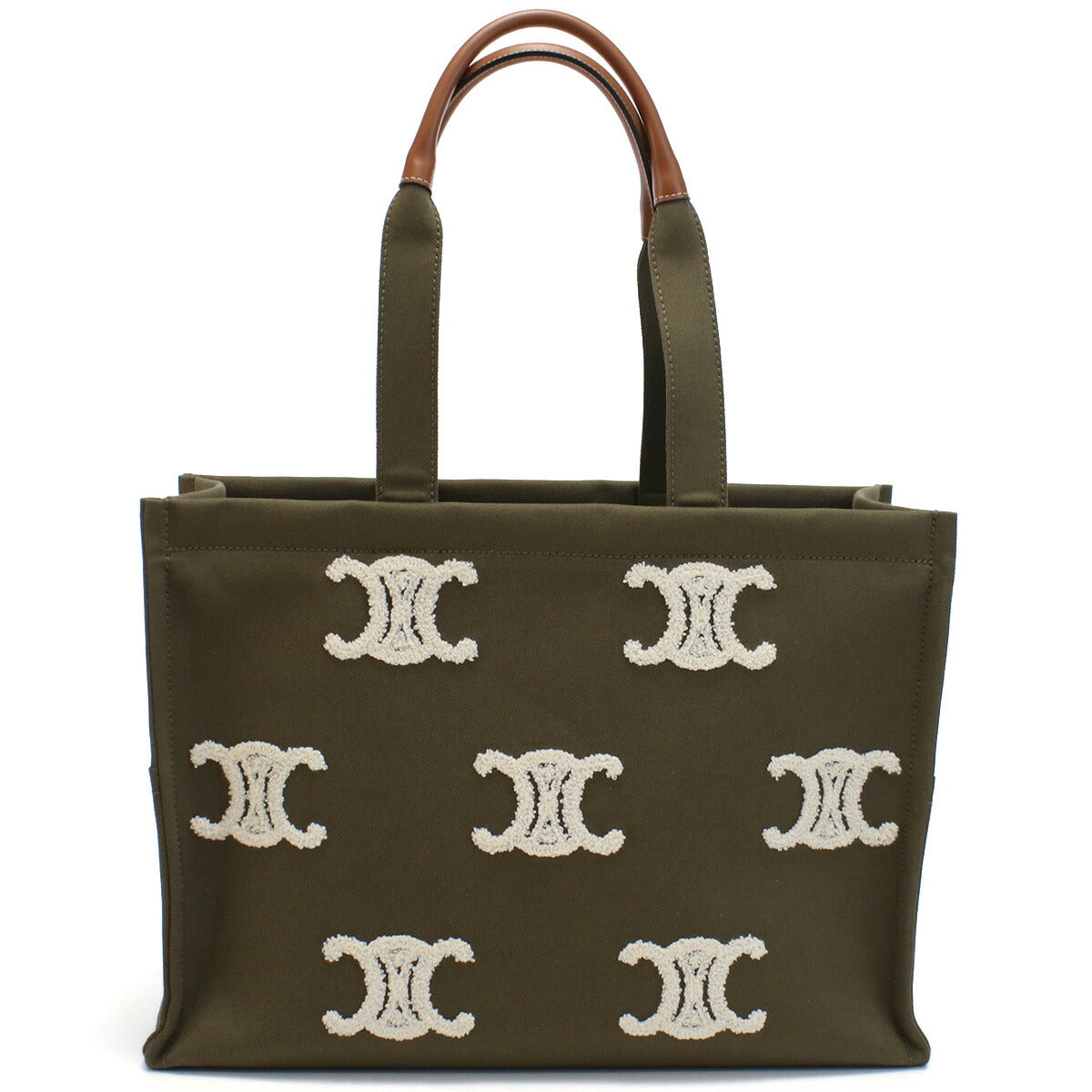 セリーヌ トートバッグ レディース キャンバス カーフ イタリア 19676 KHAKI カーキ バッグ CEL19676011