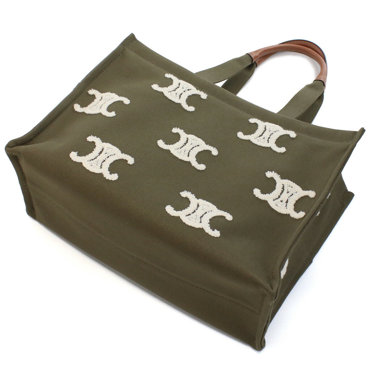 セリーヌ トートバッグ レディース キャンバス カーフ イタリア 19676 KHAKI カーキ バッグ CEL19676011