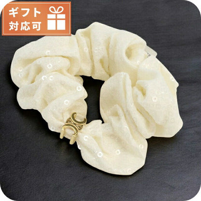 セリーヌ シュシュ レディース ブランド CELINE フランス 460ZC GOLD&amp;WHITE ホワイト系 ヘアアクセサリー CEL460ZC011
