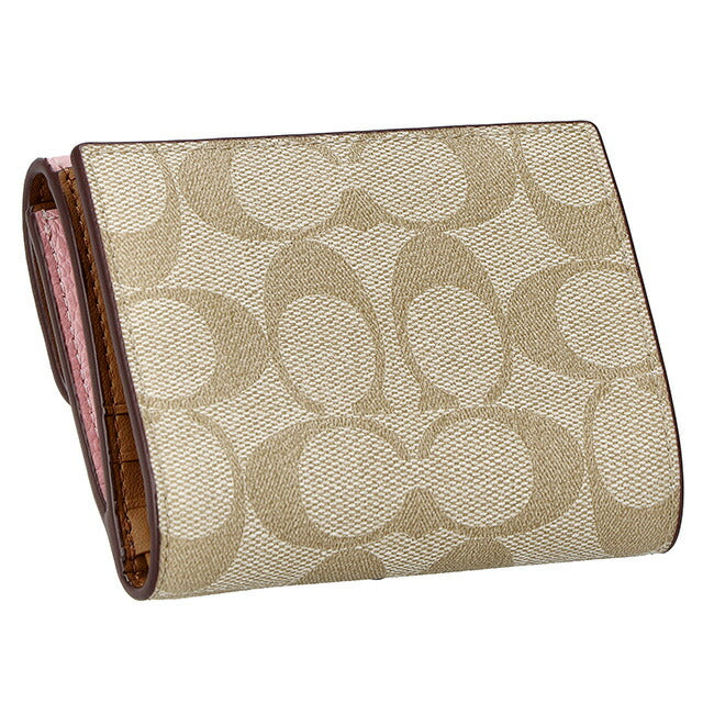 COACH 二つ折り財布 カーキベージュマルチ レディース CF472 コーチ 二つ折り財布 レディース ブランド COACH シグネチャー