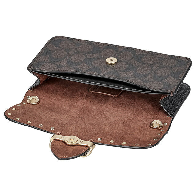 コーチ ショルダーバッグ レディース ブランド COACH シグネチャー CF474 IMOSN ダークブラウン/ブラック CF474-IMOSN-1