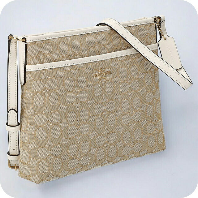 コーチ ショルダーバッグ レディース ブランド COACH シグネチャー CG978 IMDQC 1 ベージュ/ホワイト CG978-IMDQC-1