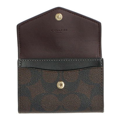 コーチ 名刺入れ レディース ブランド COACH シグネチャー CH202 IMAA8 1 ブラック/ブラウン CH202-IMAA8-1