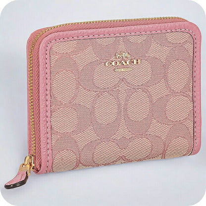 コーチ 二つ折り財布 レディース ブランド COACH シグネチャー CH389 IMS5I 1 トゥルーピンク/カーキマルチ CH389-IMS5I-1