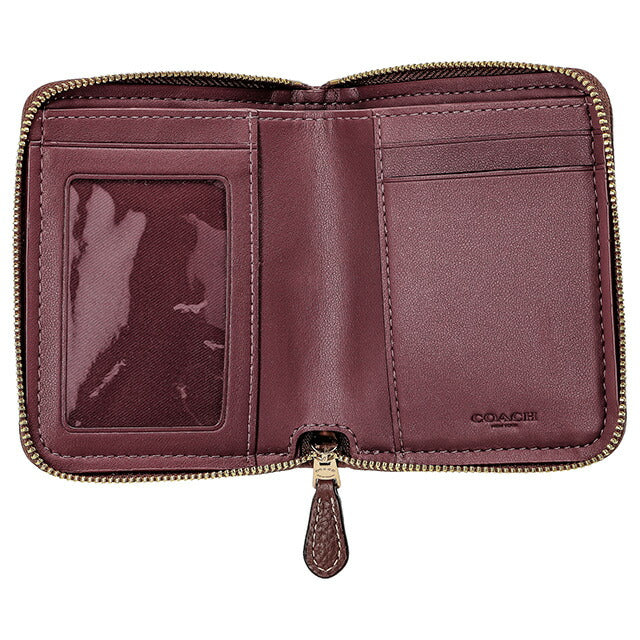 コーチ 二つ折り財布 レディース ブランド COACH シグネチャー CH389 IMVGB 1 ブラウン CH389-IMVGB-1