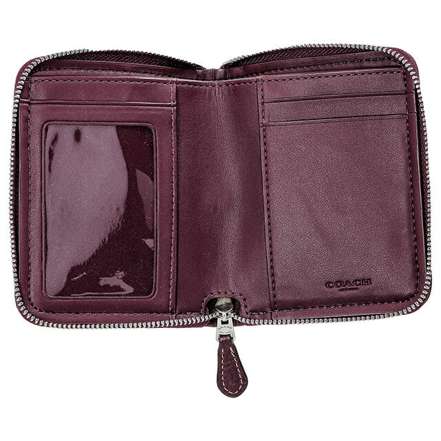 コーチ 二つ折り財布 レディース ブランド COACH レザー CH389 SVW6V バーガンディ CH389-SVW6V-1