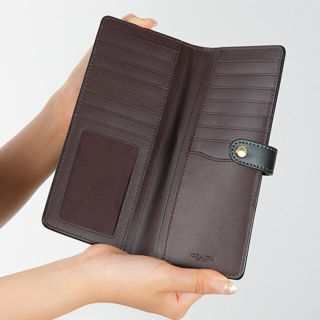 コーチ 長財布 メンズ レディース ブランド COACH シグネチャー CH414 IMAA8 1 ブラウン/ブラック CH414-IMAA8-1