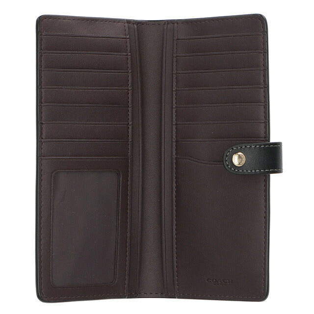 コーチ 長財布 メンズ レディース ブランド COACH シグネチャー CH414 IMAA8 1 ブラウン/ブラック CH414-IMAA8-1