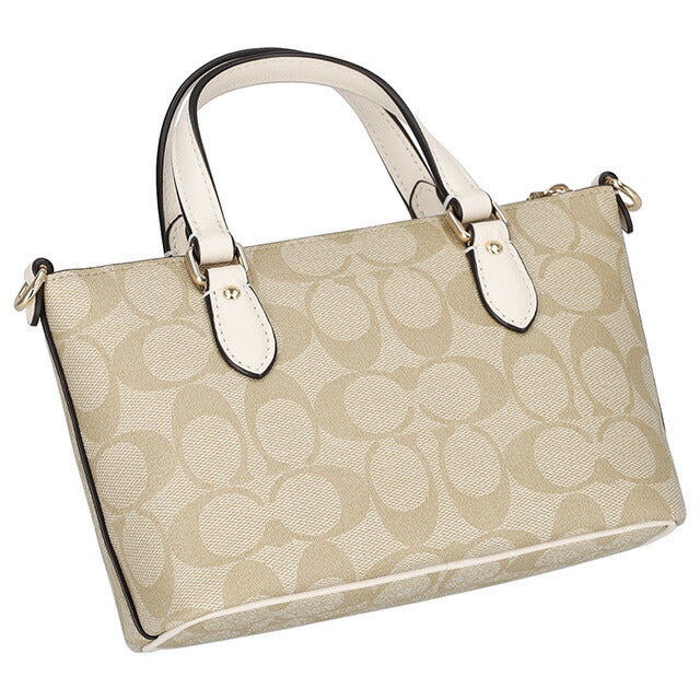 コーチ ハンドバッグ レディース ブランド COACH シグネチャー CH468 IMDQC 1 ライトカーキ/チョーク CH468-IMDQC-1