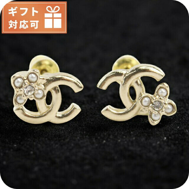 シャネル ピアス レディース ブランド ABC107 ゴールド-ジルコニア-パール アクセサリー CHAABC107011
