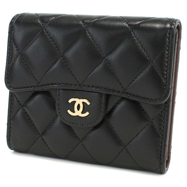 シャネル 三折財布小銭入付き レディース ブランド CHANEL フランス AP0231 ブラック 財布 CHAAP0231031