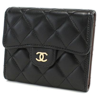 シャネル 三折財布小銭入付き レディース ブランド CHANEL フランス AP0231 ブラック 財布 CHAAP0231031