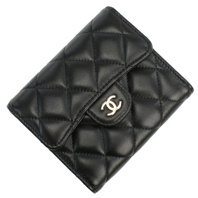 シャネル 三折財布小銭入付き レディース ブランド CHANEL フランス AP0231 ブラック 財布 CHAAP0231031