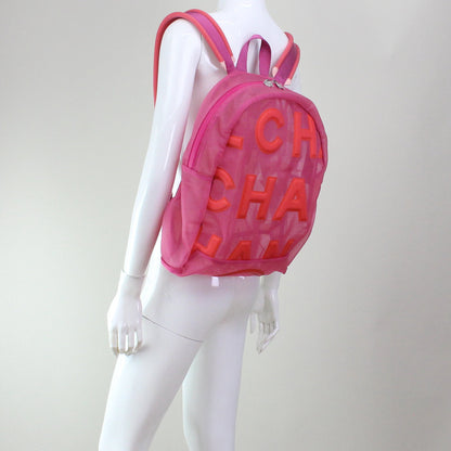 シャネル リュック レディース ナイロンメッシュ イタリア AS0422 ピンク バッグ CHAAS0422011