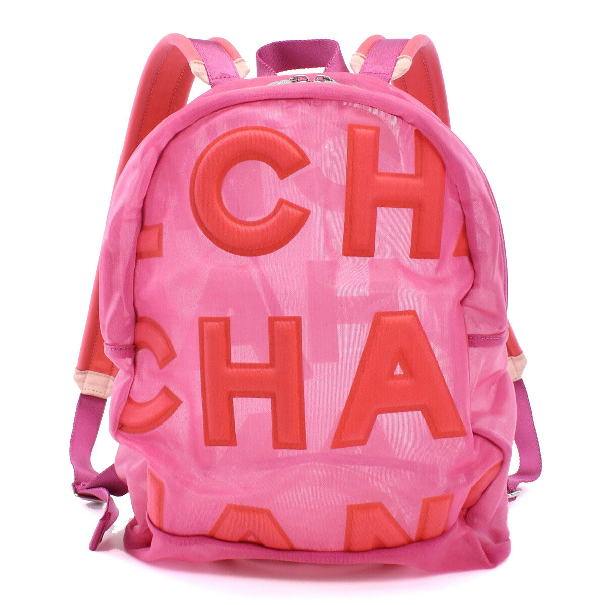 シャネル リュック レディース ナイロンメッシュ イタリア AS0422 ピンク バッグ CHAAS0422011