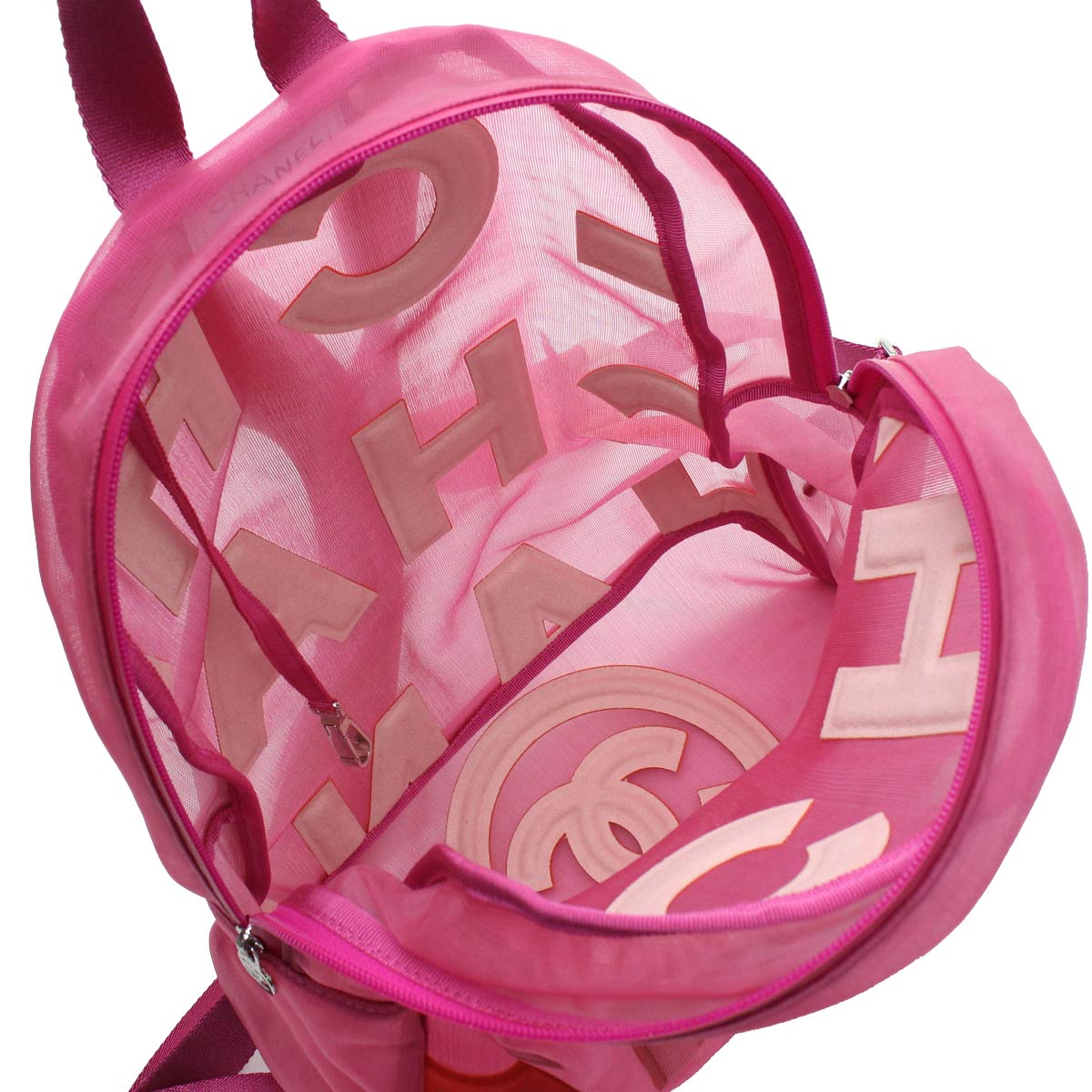 シャネル リュック レディース ナイロンメッシュ イタリア AS0422 ピンク バッグ CHAAS0422011