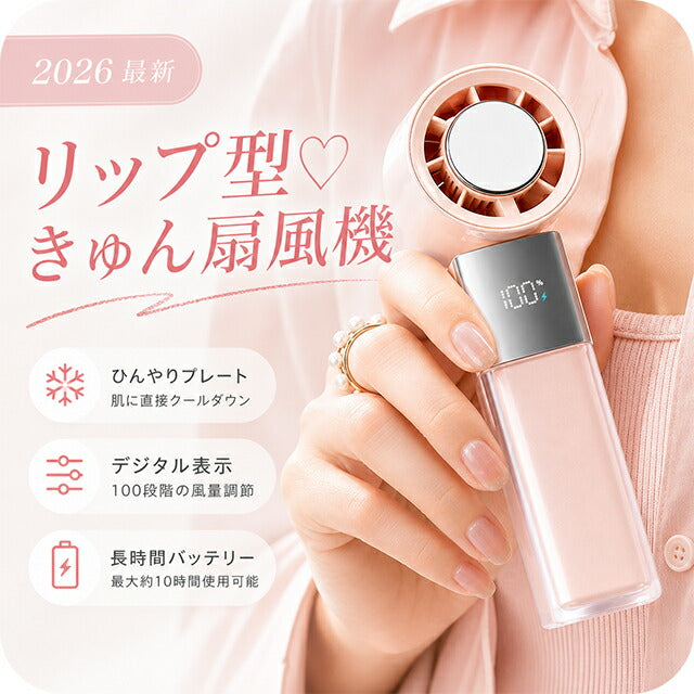 2026最新 ハンディファン 冷却プレート ペルチェ 強風 静音 100段階 軽量 コンパクト 小型 3000mAh Type-C USB充電 ハンディ扇風機 手持ち 卓上 首かけ CHF-M5 CHF-M5