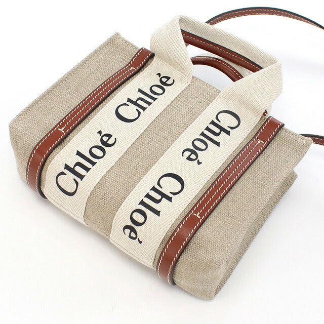 クロエ トートバッグ レディース ブランド CHLOE イタリア CHC22AP237I26 WHITE-BROWN ホワイト系 バッグ CHL22AP237I26011