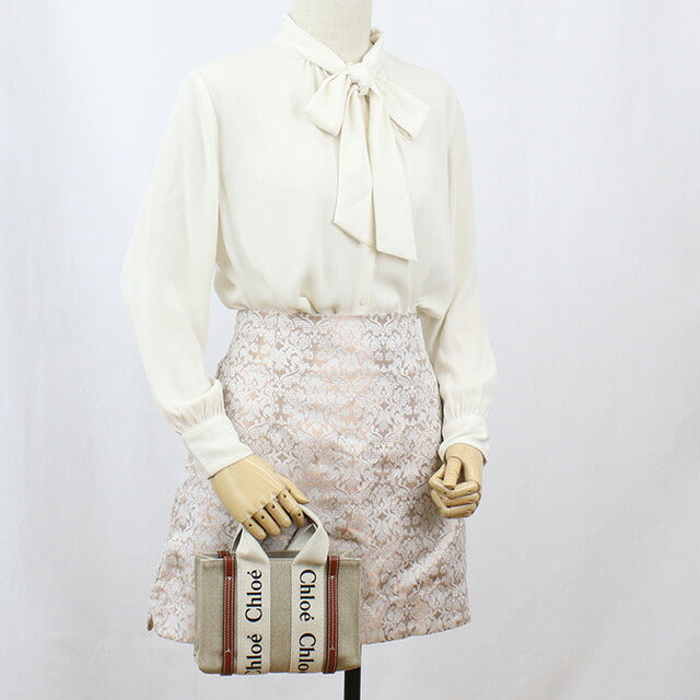 クロエ トートバッグ レディース ブランド CHLOE イタリア CHC22AP237I26 WHITE-BROWN ホワイト系 バッグ CHL22AP237I26011