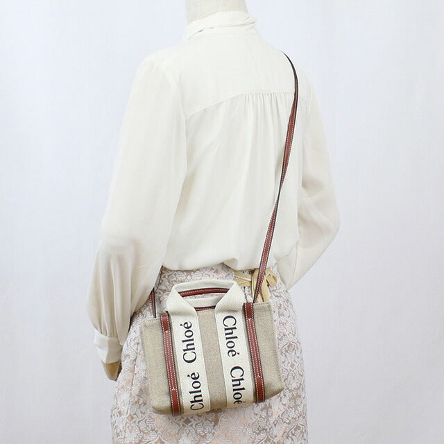 クロエ トートバッグ レディース ブランド CHLOE イタリア CHC22AP237I26 WHITE-BROWN ホワイト系 バッグ CHL22AP237I26011