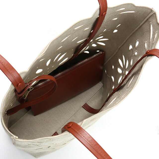 クロエ トートバッグ レディース ブランド CHLOE リネン イタリア CHC22SS492G23 SEPIA BROWN ベージュ系 ブラウン系 バッグ CHL22SS492G23011