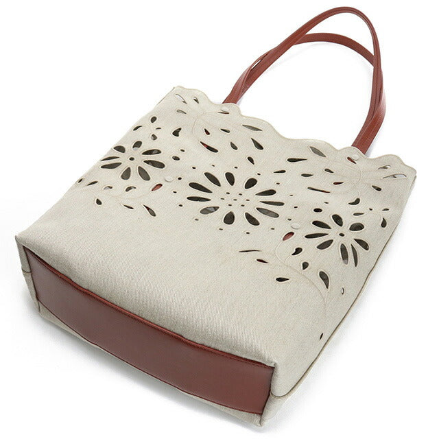 クロエ トートバッグ レディース ブランド CHLOE リネン イタリア CHC22SS492G23 SEPIA BROWN ベージュ系 ブラウン系 バッグ CHL22SS492G23011