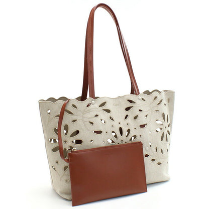 クロエ トートバッグ レディース ブランド CHLOE リネン イタリア CHC22SS493G23 SEPIA BROWN ベージュ系 ブラウン系 バッグ CHL22SS493G23011