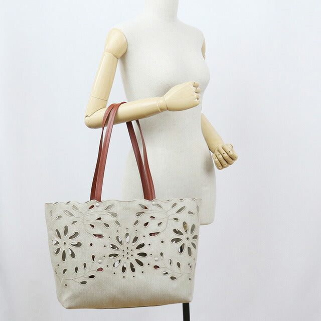 クロエ トートバッグ レディース ブランド CHLOE リネン イタリア CHC22SS493G23 SEPIA BROWN ベージュ系 ブラウン系 バッグ CHL22SS493G23011