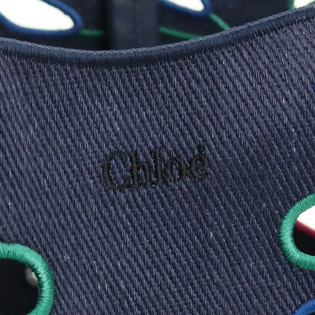 クロエ トートバッグ レディース ブランド CHLOE リネン イタリア CHC22SS493G24 NAVY ネイビー系 バッグ CHL22SS493G24011