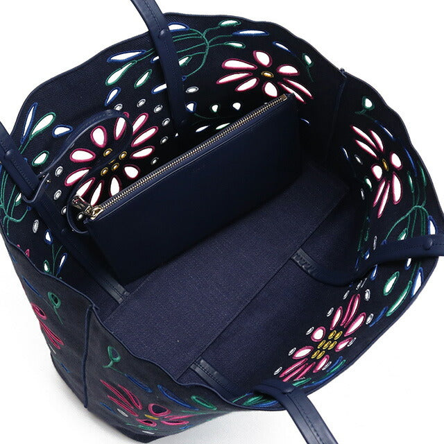 クロエ トートバッグ レディース ブランド CHLOE リネン イタリア CHC22SS493G24 NAVY ネイビー系 バッグ CHL22SS493G24011