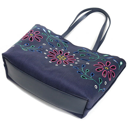 クロエ トートバッグ レディース ブランド CHLOE リネン イタリア CHC22SS493G24 NAVY ネイビー系 バッグ CHL22SS493G24011