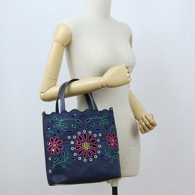クロエ トートバッグ レディース ブランド CHLOE リネン イタリア CHC22SS494G24 NAVY ネイビー系 バッグ CHL22SS494G24011