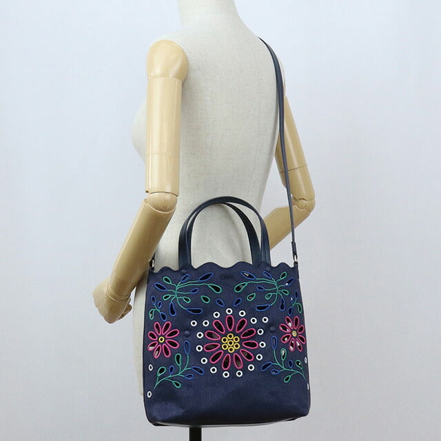 クロエ トートバッグ レディース ブランド CHLOE リネン イタリア CHC22SS494G24 NAVY ネイビー系 バッグ CHL22SS494G24011