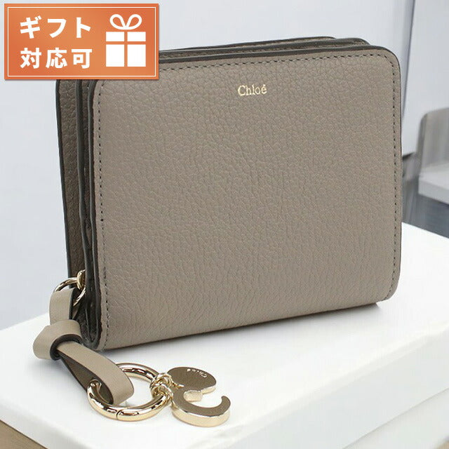 クロエ 二折財布小銭入付き レディース ブランド CHLOE スペイン CHC22WP765F57 CASHMERE GREY グレー系 財布 CHL22WP765F57021