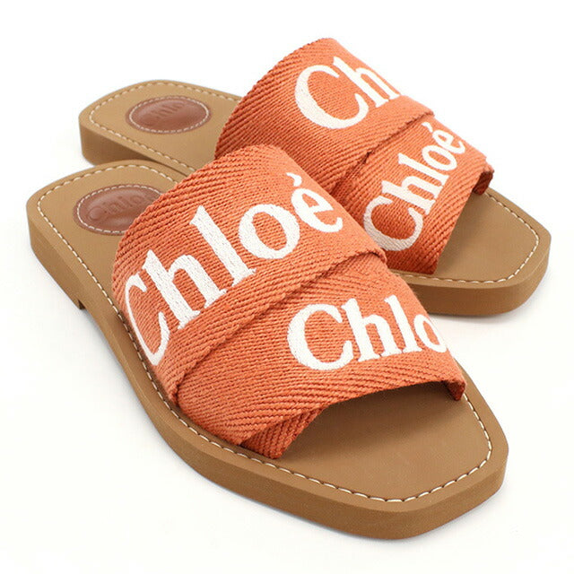 Chloe クロエ サンダル オレンジ×ブラウン レディース クロエ サンダル レディース ブランド CHLOE CHC23U188EF TAWNY