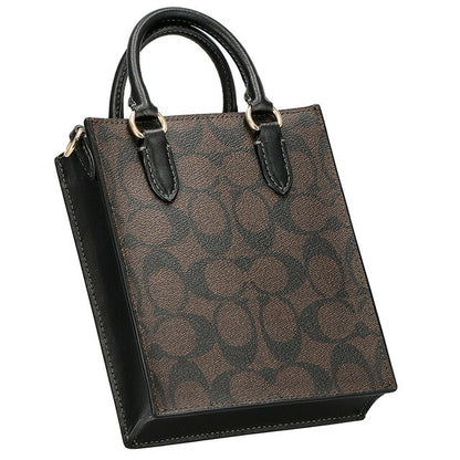 コーチ ハンドバッグ レディース ブランド COACH シグネチャー CJ494 IMAA8 1 ブラウン/ブラック CJ494-IMAA8-1