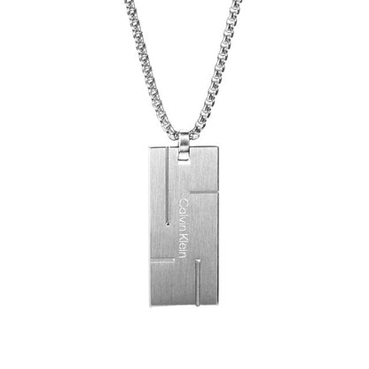 カルバンクライン ネックレス メンズ ブランド CALVIN KLEIN GRID FAMILY プレート 35000058 シルバー アクセサリー CK-35000058