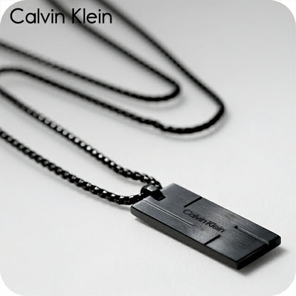 カルバンクライン ネックレス メンズ ブランド CALVIN KLEIN GRID プレート 35000059 ブラック アクセサリー CK-35000059