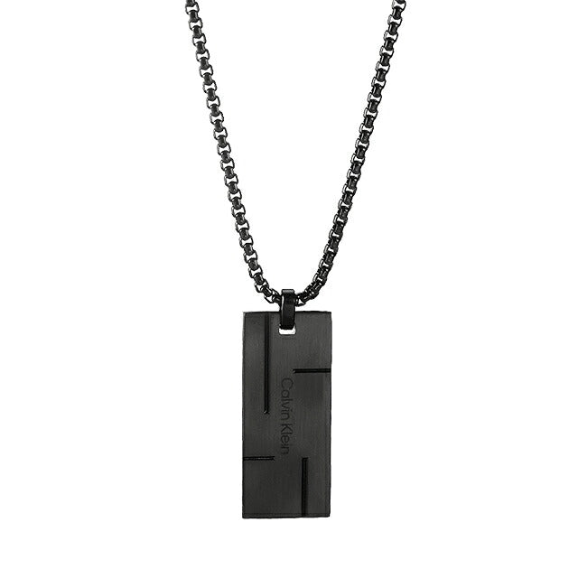 カルバンクライン ネックレス メンズ ブランド CALVIN KLEIN GRID プレート 35000059 ブラック アクセサリー CK-35000059