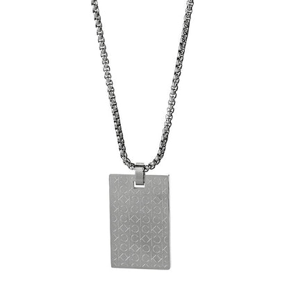 カルバンクライン ネックレス メンズ ブランド CALVIN KLEIN ICONIC プレート 35000404 シルバー アクセサリー CK-35000404